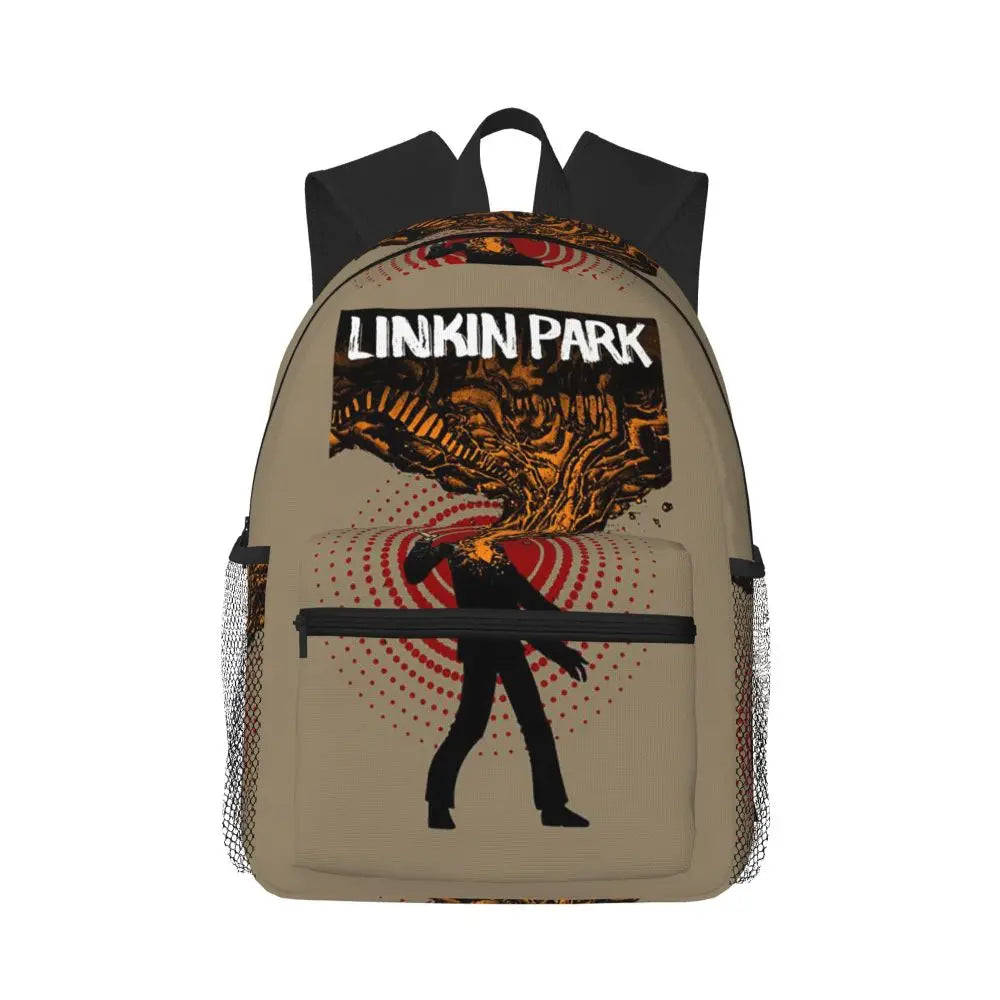 L-Linkin-S P-Park-S Band Mochila para estudiantes Mochila escolar Mochila de viaje para senderismo para niños y niñas Mochila de moda Bolsos de hombro