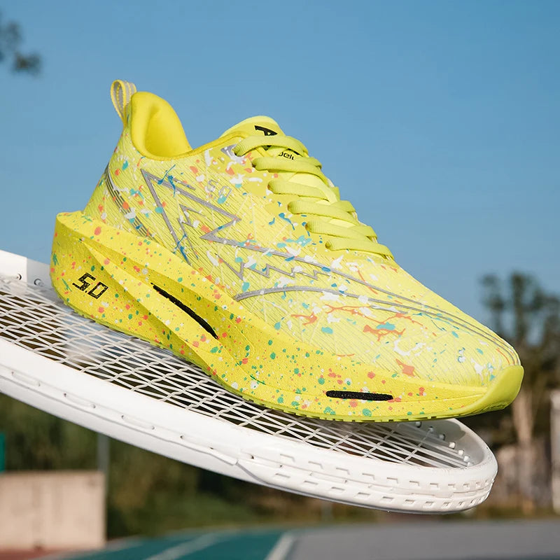 Zapatillas de Running Yoga Starlight Speed con Placa Completa de Carbono, Alta Elasticidad, Amortiguación, Exclusivas para Correr de Noche, Antideslizantes