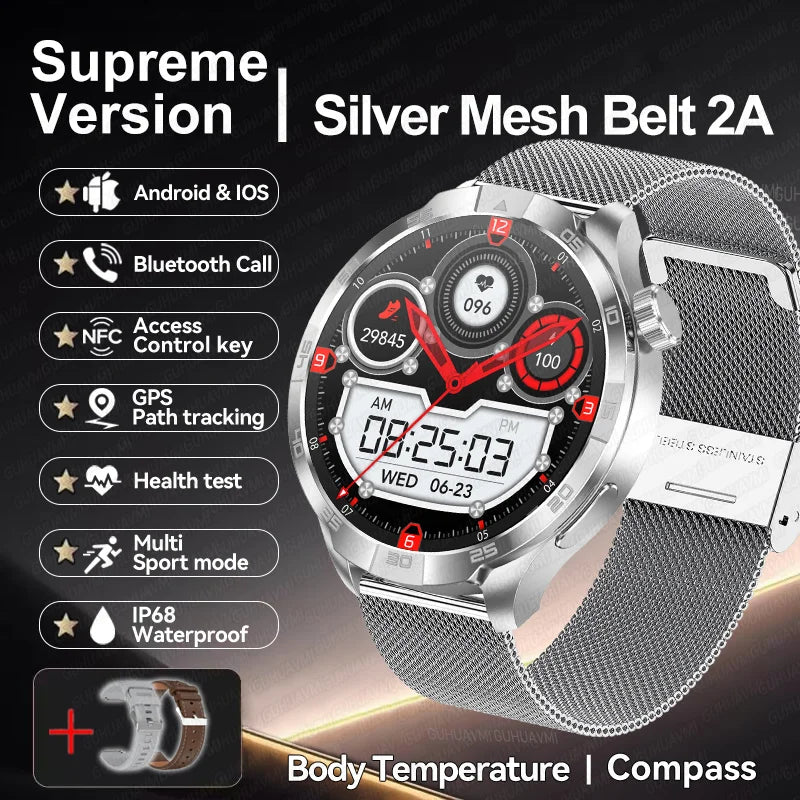 Smartwatch Deportivo con GPS y Brújula – AMOLED 1.85", NFC, IP68, Bluetooth 5.3, 14 Días de Batería
