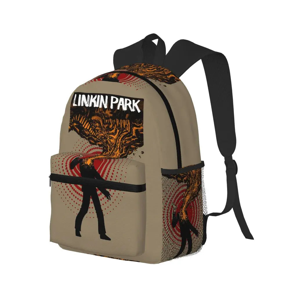 L-Linkin-S P-Park-S Band Mochila para estudiantes Mochila escolar Mochila de viaje para senderismo para niños y niñas Mochila de moda Bolsos de hombro