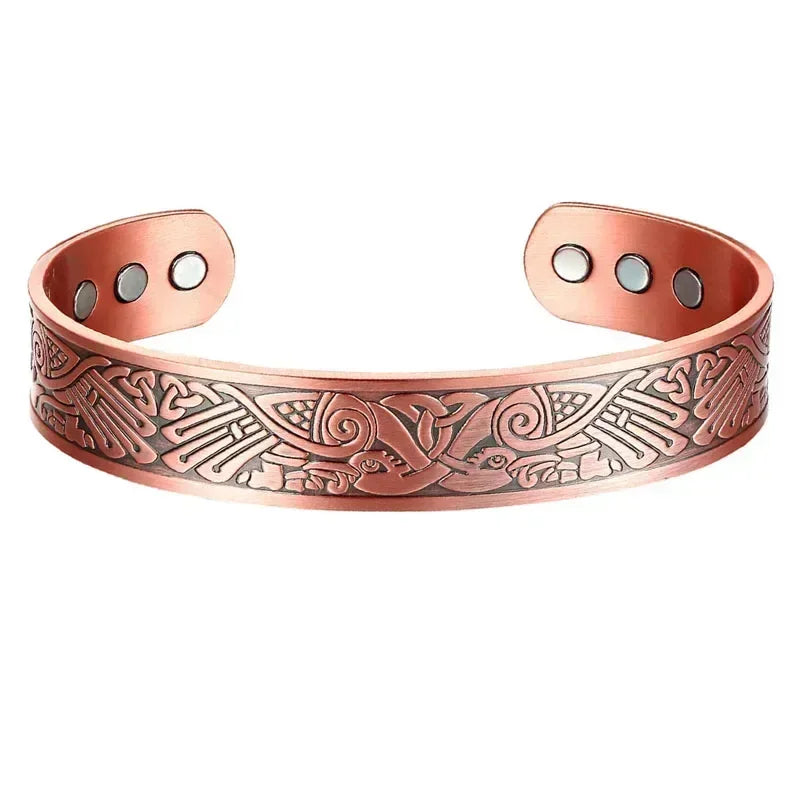 Pulsera magnética de cobre puro para hombres, imanes ajustables para artritis, brazalete para mujeres, terapia, brazaletes de energía para la salud, triangulación de envíos/al por mayor