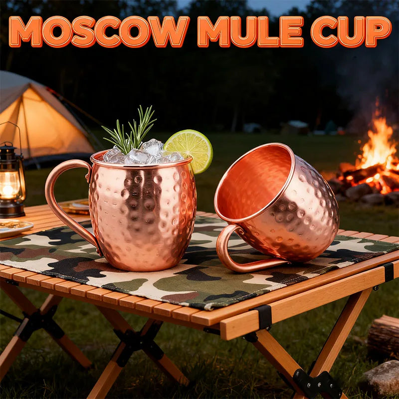 Taza Moscow Mule 100% Cobre, Tazas de Cerveza Duraderas de Cobre, Taza de Café de 350 ml, Taza de Leche, Taza de Bar de Cobre Puro, Artículos para Beber