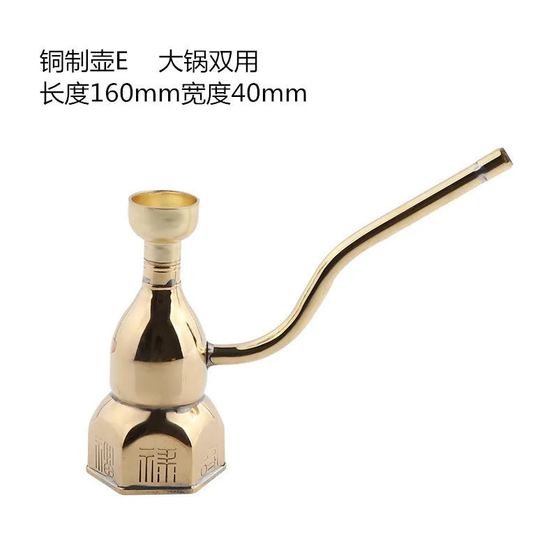 Olla de tubería de agua de cobre, olla de tubería antigua portátil, tubería de filtro de agua para uso doméstico