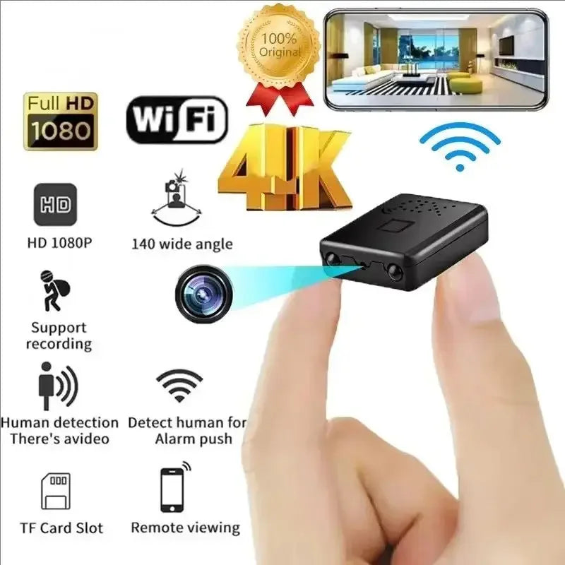 Mini Cámara Espía WiFi Full HD 1080P – Visión Nocturna, Detección de Movimiento, Inalámbrica