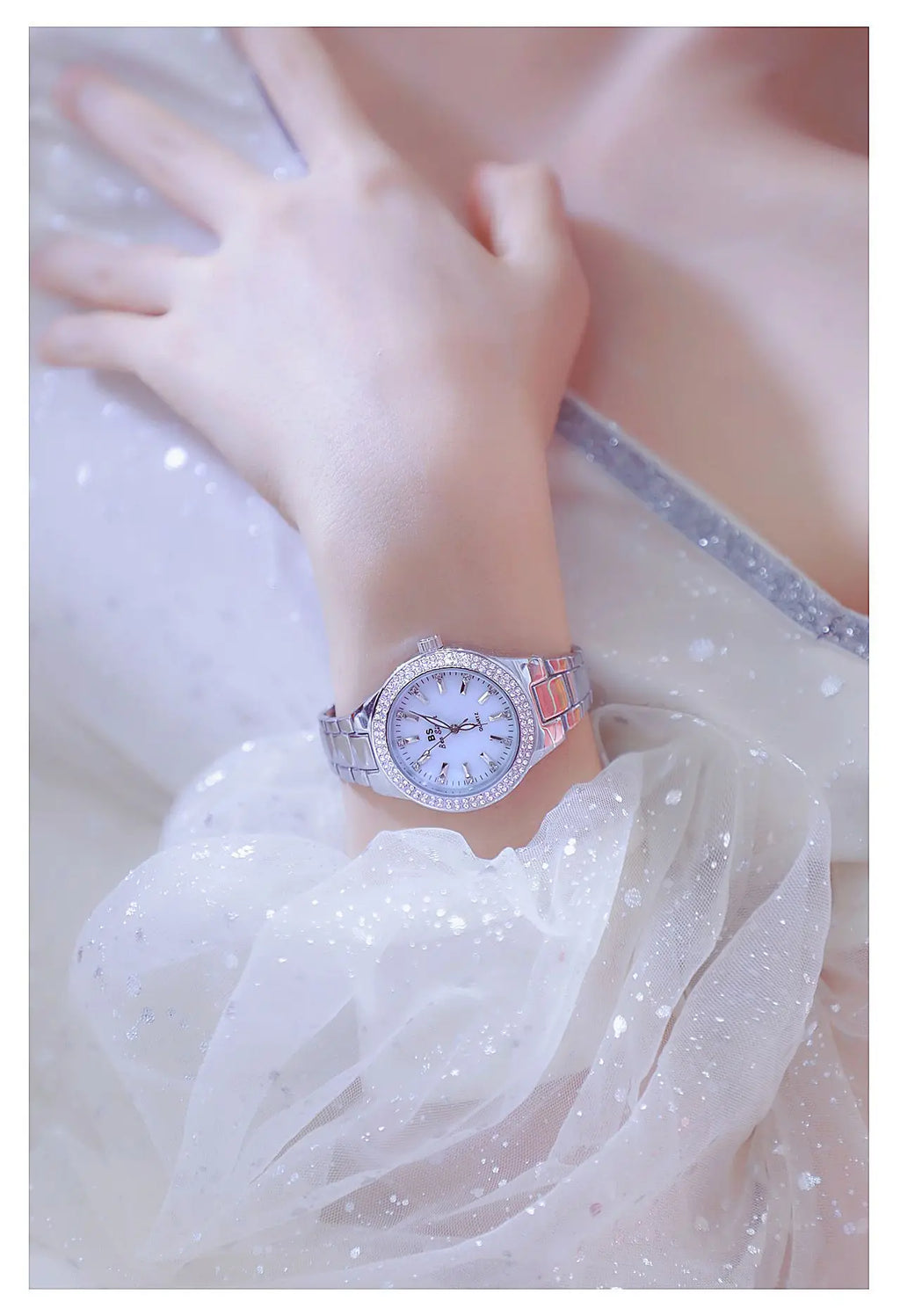 Reloj BS para mujer Beimu Face clásico ligero marca de lujo temperamento pulsera de Metal resistente al agua relojes de cuarzo de moda para mujer