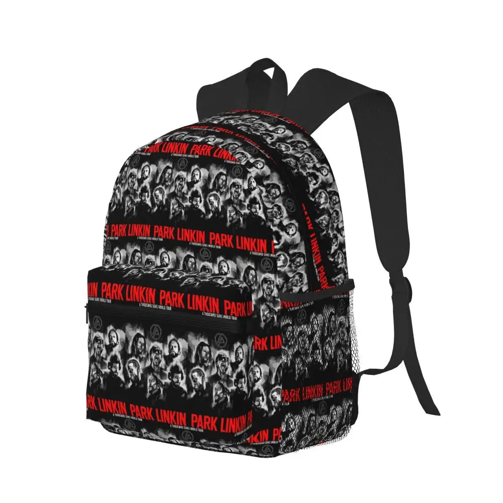 L-Linkin-S P-Park-S Band Mochila para estudiantes Mochila escolar Mochila de viaje para senderismo para niños y niñas Mochila de moda Bolsos de hombro