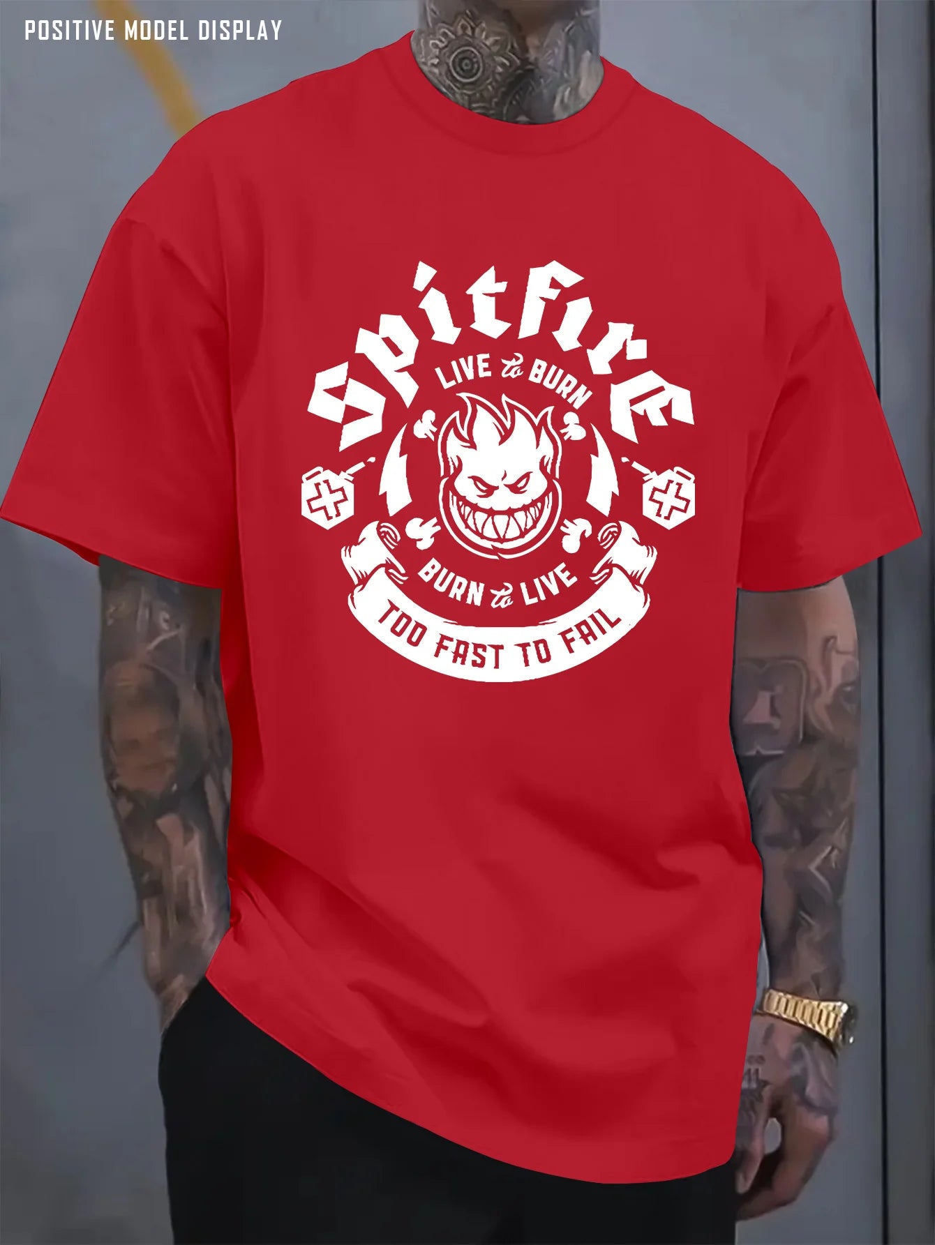 Camiseta de manga corta con cuello redondo para hombre, 100% algodón, informal, holgada, con estampado de letras, cómoda, deportiva, para verano
