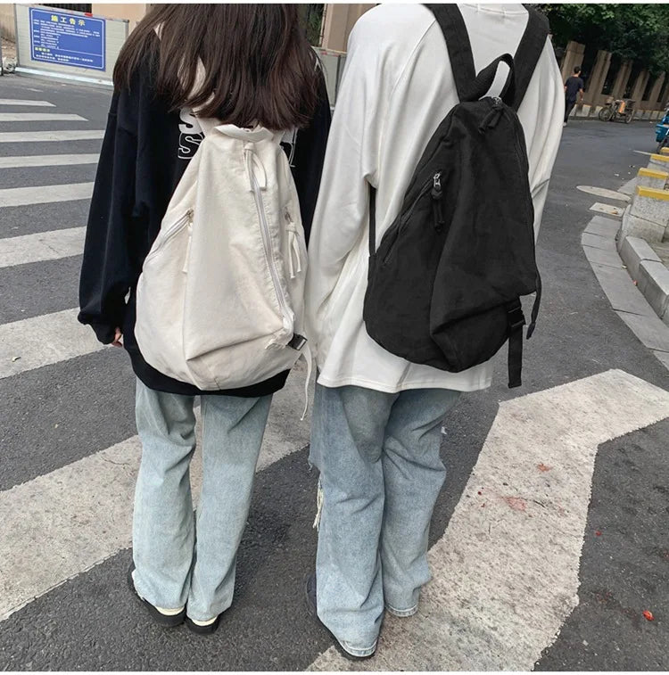 Mochila de lona de estilo japonés informal y a la moda para estudiantes de secundaria y universitarios mochila para mujeres 가mochilas masculinas