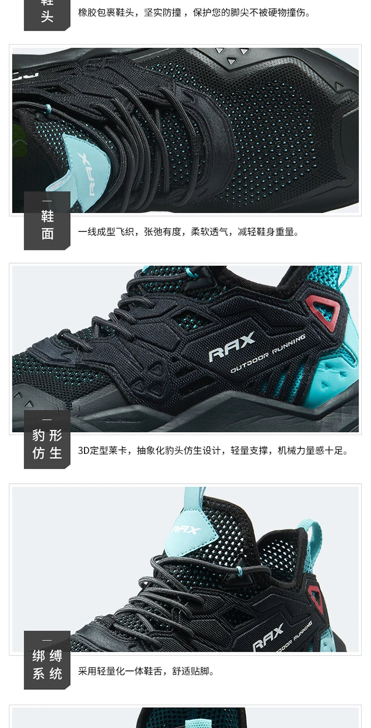 Rax, zapatillas para correr para hombre, zapatos transpirables para correr para mujer, zapatillas ligeras para hombre, zapatos de gimnasio para hombre, zapatos deportivos para exteriores, zapatos masculinos