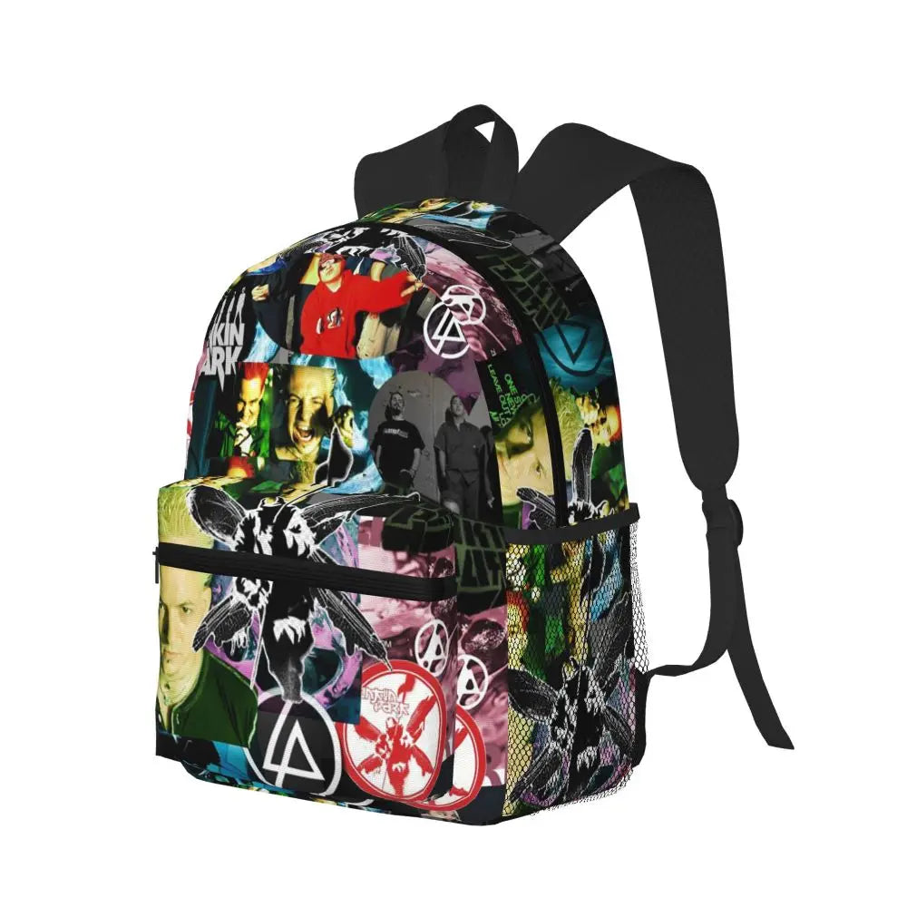 L-Linkin-S P-Park-S Band Mochila para estudiantes Mochila escolar Mochila de viaje para senderismo para niños y niñas Mochila de moda Bolsos de hombro