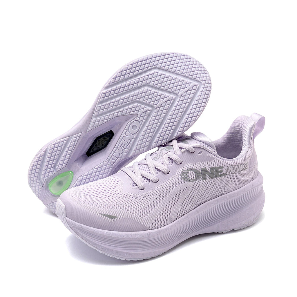 ONEMIX Zapatillas de deporte de malla transpirable y ligeras para mujer, zapatillas para correr con suela suave antideslizante y absorción de impactos, para fitness y uso versátil