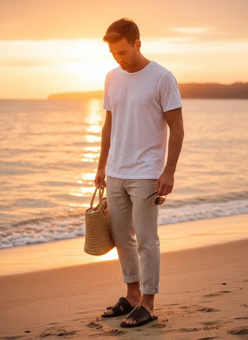 Nuevas sandalias casuales para hombre, para uso diario, baño, exterior, antideslizantes, resistentes al desgaste, ligeras y frescas.