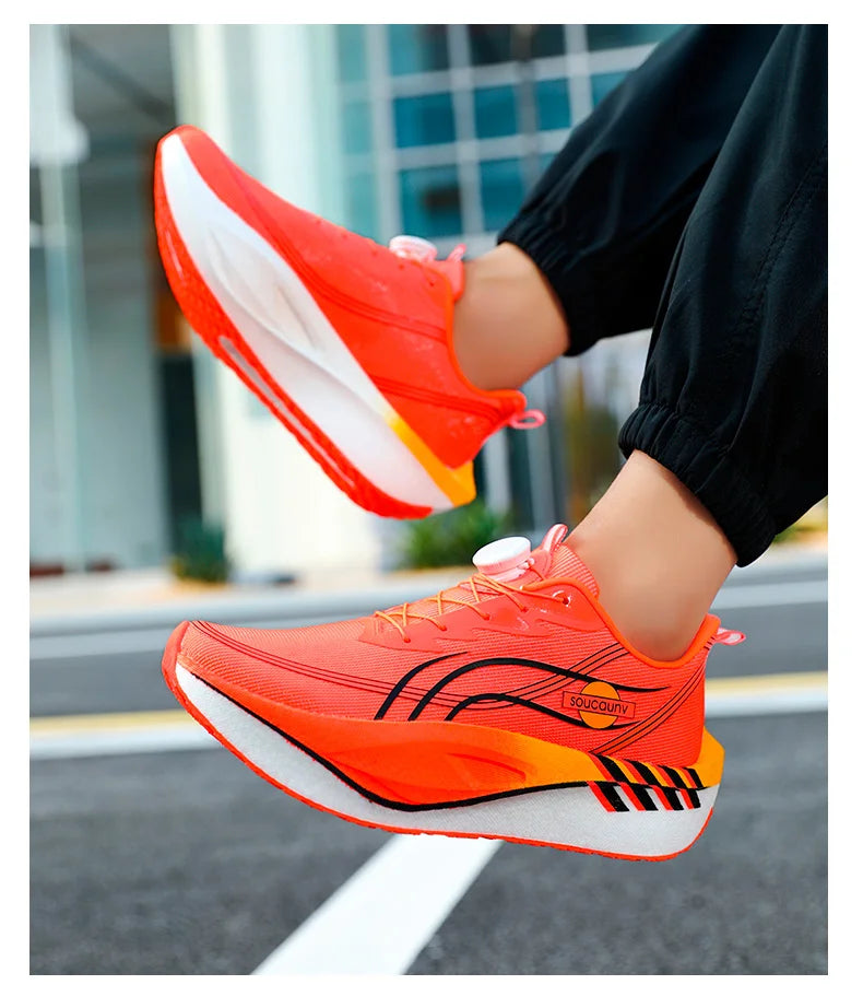 Zapatillas para Correr Profesionales con Placa de Carbono para Fitness, Maratón, Deportivas Ligeras para Hombre, Cómodas y Antideslizantes para Mujer