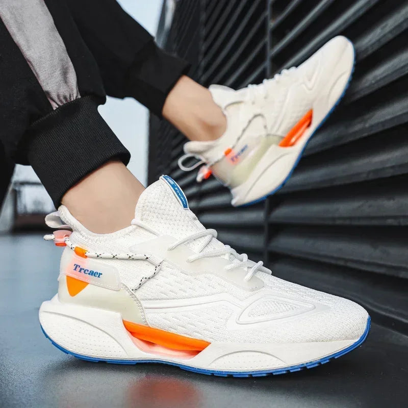 Zapatillas de deporte para hombre, zapatillas para correr de alta calidad con zapato de palomitas de maíz, cómodas zapatillas Unisex para correr, caminar, tenis informales, transpirables y ligeras
