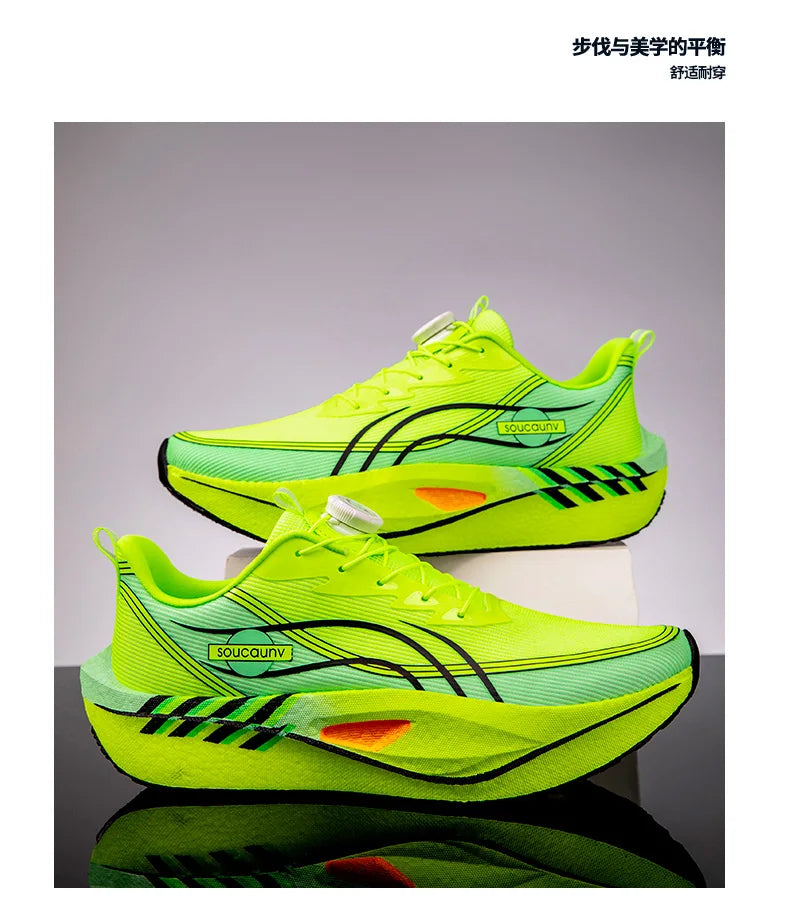 Zapatillas para Correr Profesionales con Placa de Carbono para Fitness, Maratón, Deportivas Ligeras para Hombre, Cómodas y Antideslizantes para Mujer