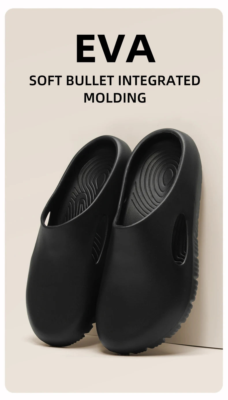 Nuevas Pantuflas de Verano EVA Frescas para el Hogar, Antideslizantes, Modernas y Versátiles, Pantuflas Baotou para Parejas, para Hombre
