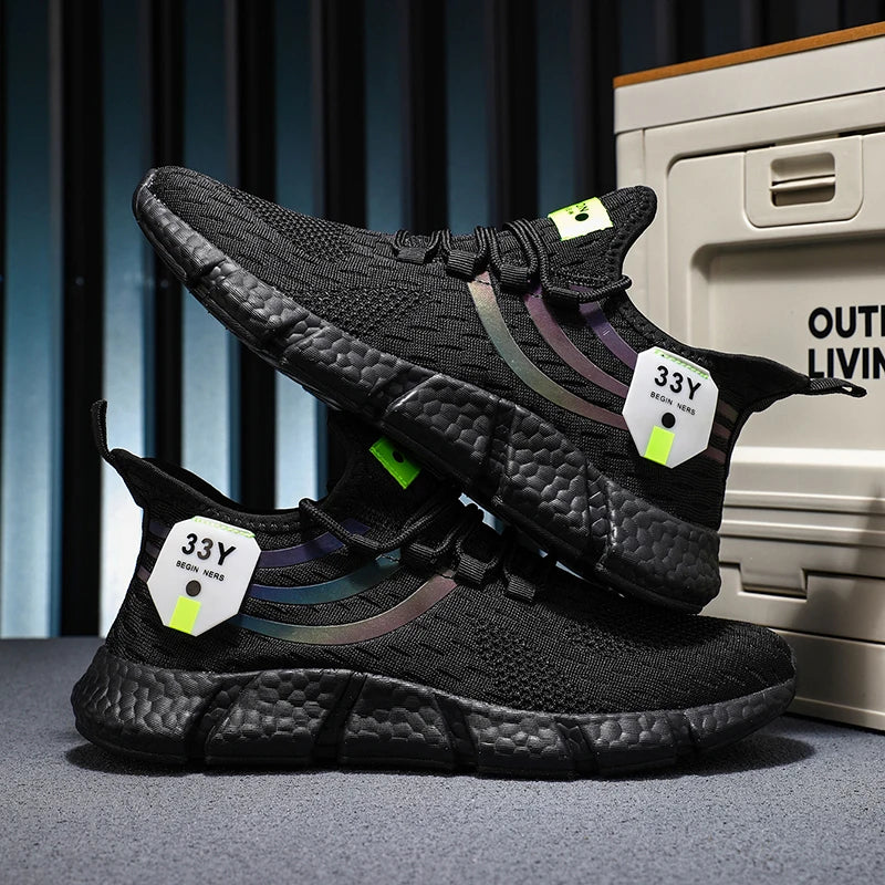 2025 zapatos para hombre, zapatillas transpirables para correr para hombre, zapatos de malla cómodos y ligeros para exteriores, zapatillas para caminar Unisex para mujer
