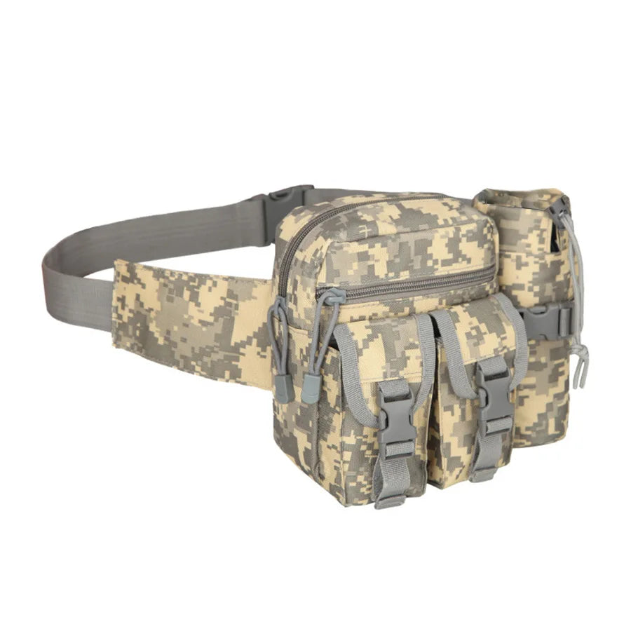 Riñonera Deportiva con Portabotella – Desmontable, para Trekking, Camping y Ciclismo