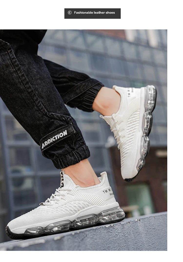 Zapatillas de deporte informales para hombre, zapatos de carrera de entrenador de lujo transpirables, mocasines de moda, zapatos para correr para hombre