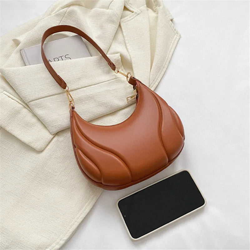 Elegante bolso de axila de cuero de Pu en relieve para mujer, bolso de hombro, bolso de mano de moda, bolso cruzado versátil para ir al trabajo