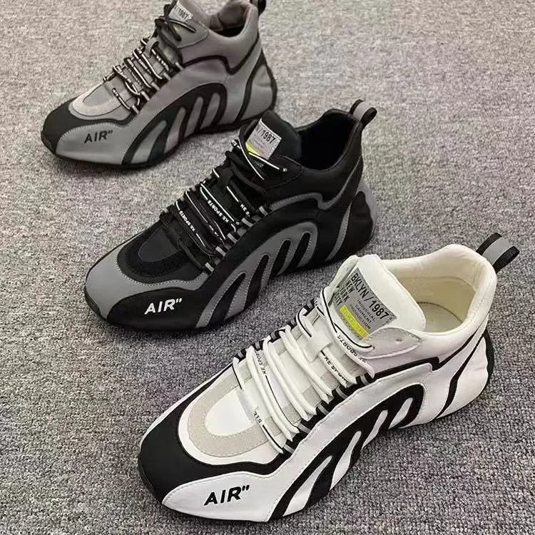 Zapatillas de deporte para Hombre, Zapatillas informales ligeras y transpirables a la moda, zapatillas de deporte para Hombre, zapatillas con plataforma con cordones, calzado para Hombre