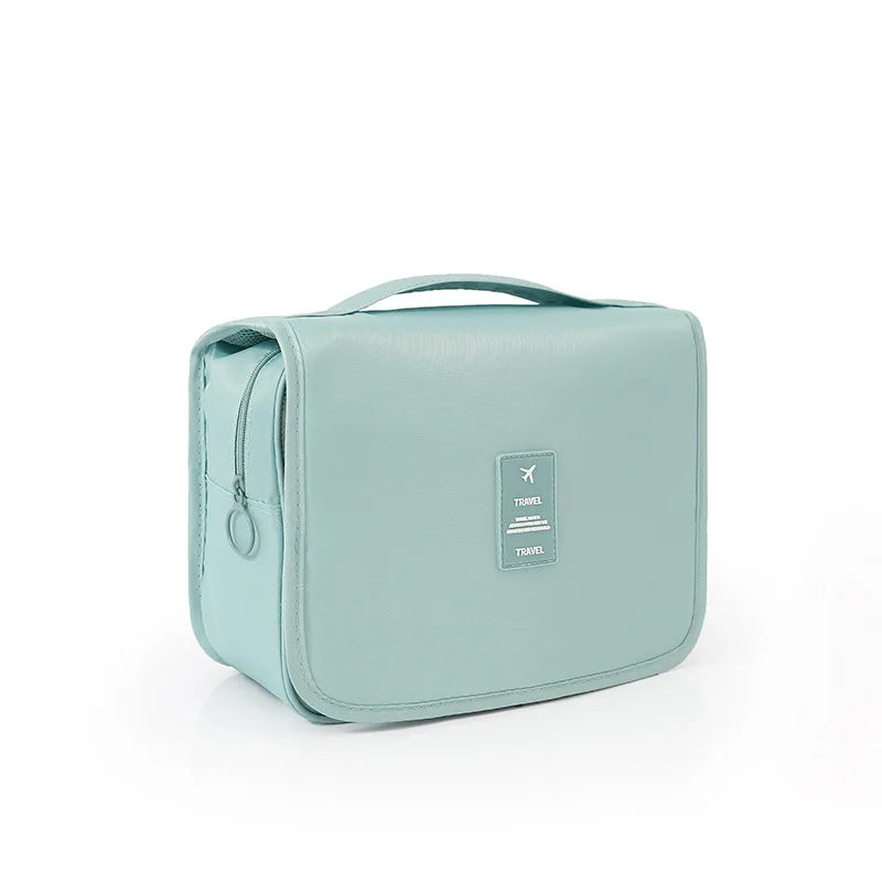 Bolsa de maquillaje de viaje, organizador de artículos de tocador impermeable, Neceser de alta calidad para mujer, bolsa de lavado con gancho para baño, bolsa de almacenamiento con gancho