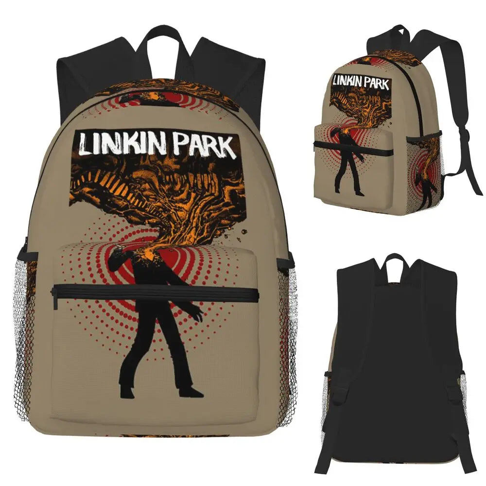 L-Linkin-S P-Park-S Band Mochila para estudiantes Mochila escolar Mochila de viaje para senderismo para niños y niñas Mochila de moda Bolsos de hombro