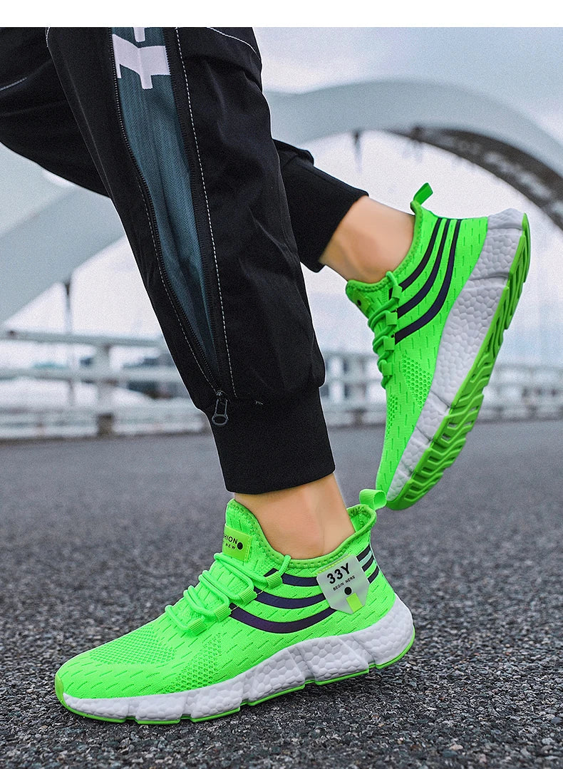 2025 zapatos para hombre, zapatillas transpirables para correr para hombre, zapatos de malla cómodos y ligeros para exteriores, zapatillas para caminar Unisex para mujer