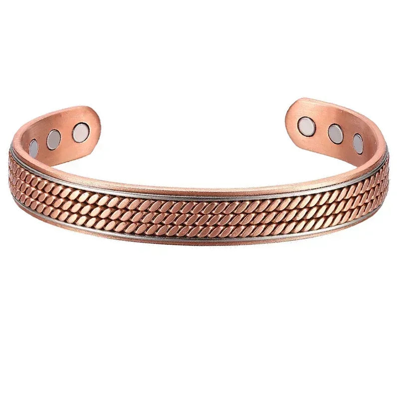 Pulsera magnética de cobre puro para hombres, imanes ajustables para artritis, brazalete para mujeres, terapia, brazaletes de energía para la salud, triangulación de envíos/al por mayor
