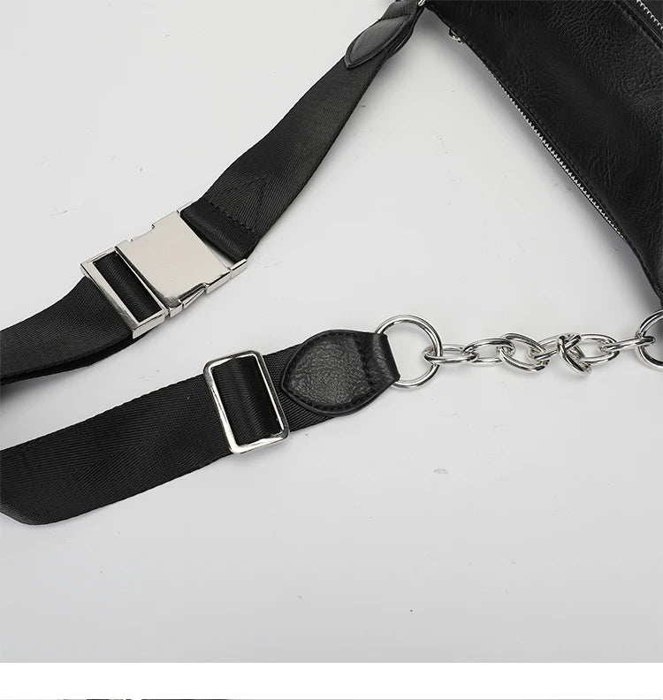 Bolso de pecho femenino, bolsos cruzados con cadena para mujer, nuevos bolsos de hombro, riñonera pequeña de cuero PU para mujer, cartera para teléfono