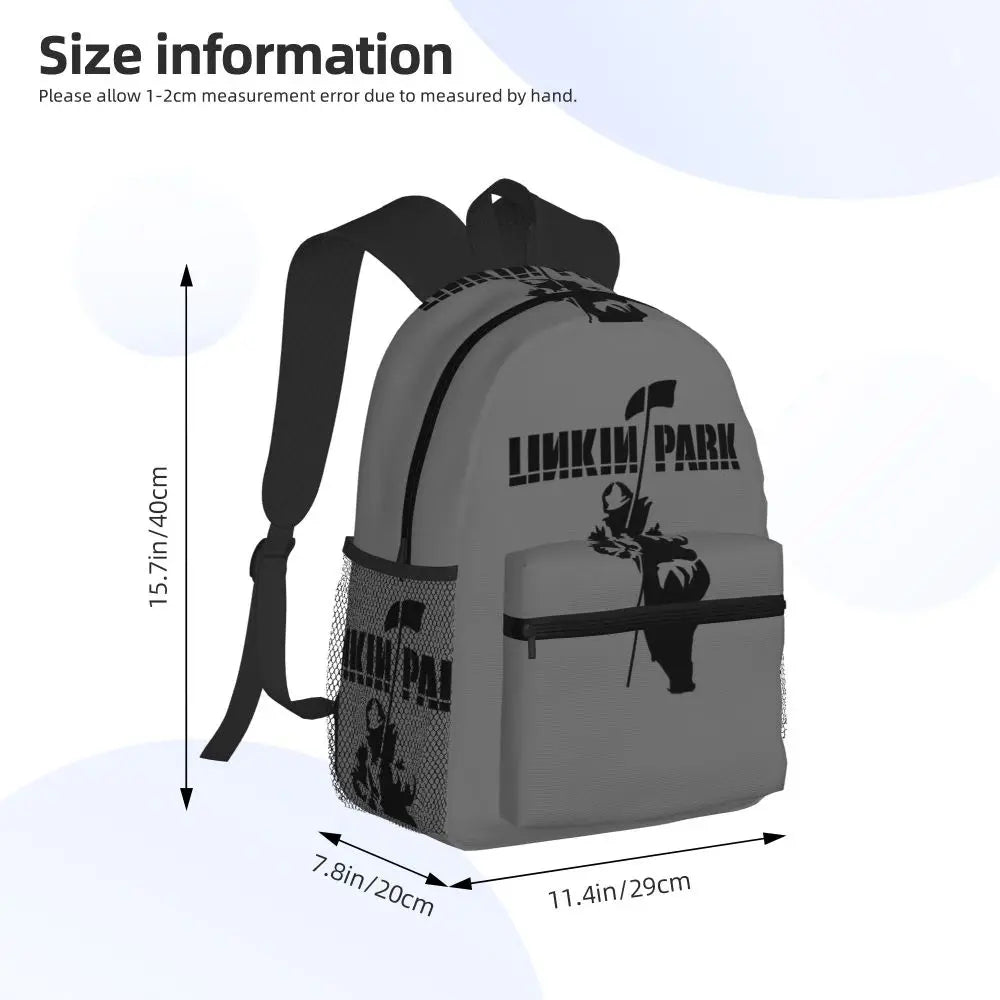 L-Linkin-S P-Park-S Band Mochila para estudiantes Mochila escolar Mochila de viaje para senderismo para niños y niñas Mochila de moda Bolsos de hombro