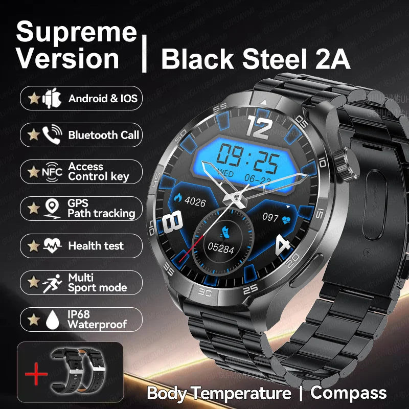 Smartwatch Deportivo con GPS y Brújula – AMOLED 1.85", NFC, IP68, Bluetooth 5.3, 14 Días de Batería