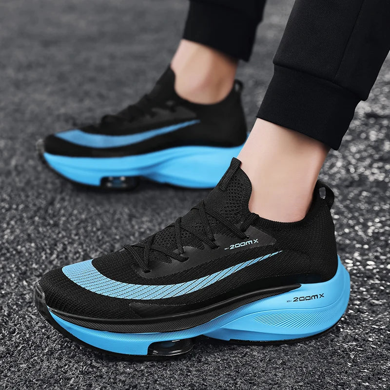 Zapatillas de Running para Hombre con Amortiguación de Aire y Placa de Carbono, Zapatillas Deportivas Ligeras para Mujer para Correr, Gimnasio, Entrenamiento, Parejas