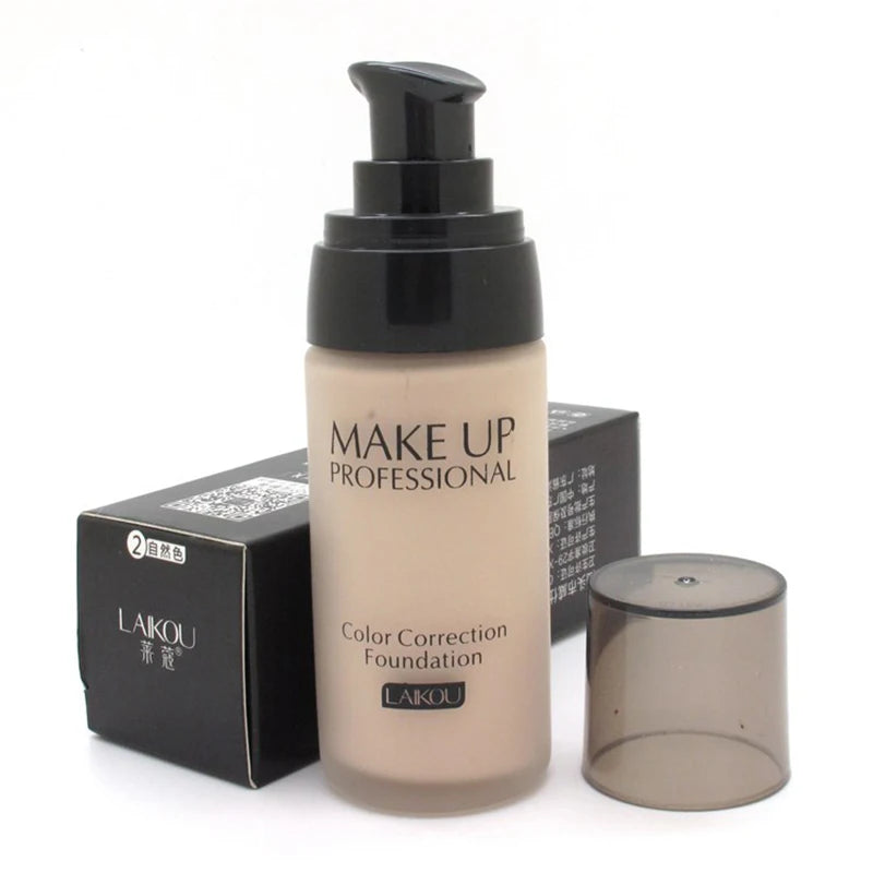 LAIKOU Base de maquillaje Base líquida facial crema BB corrector hidratante control de aceite blanqueamiento maquillaje Maquiagem resistente al agua 40g