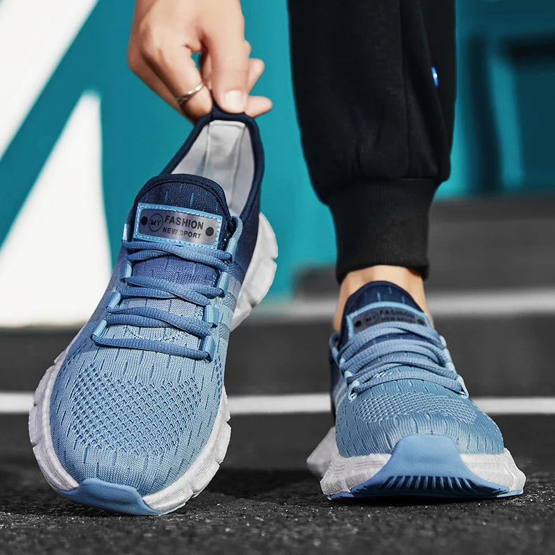 Zapatillas de deporte ligeras a la moda para hombre, zapatos deportivos cómodos y transpirables para caminar, calzado informal para correr, tenis, entrenamiento de gimnasia