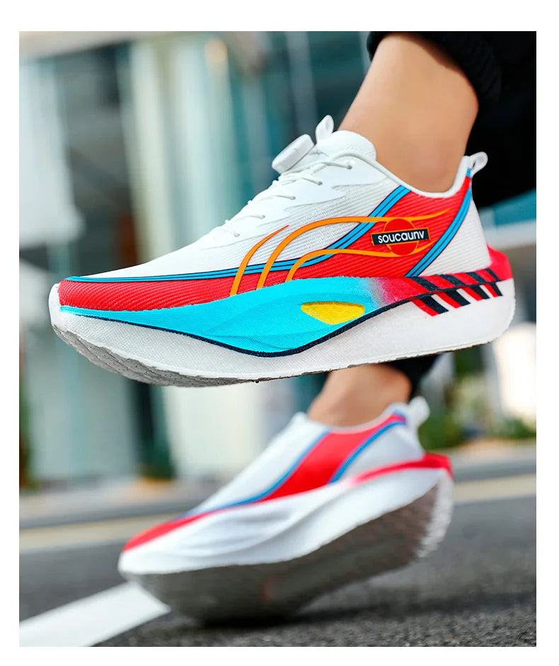 Zapatillas para Correr Profesionales con Placa de Carbono para Fitness, Maratón, Deportivas Ligeras para Hombre, Cómodas y Antideslizantes para Mujer
