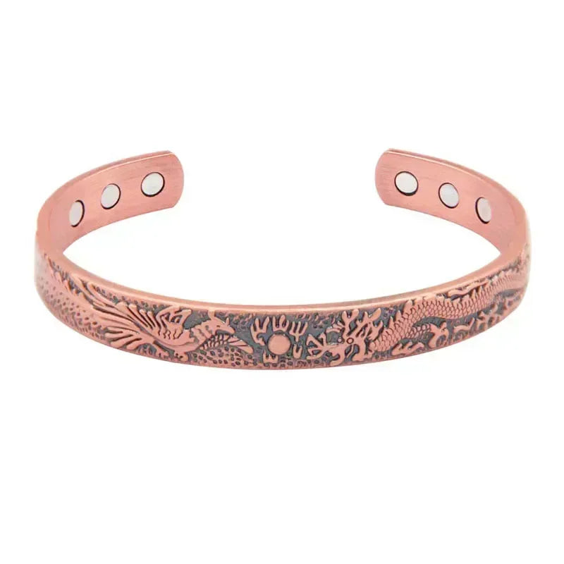Pulsera magnética de cobre puro para hombres, imanes ajustables para artritis, brazalete para mujeres, terapia, brazaletes de energía para la salud, triangulación de envíos/al por mayor