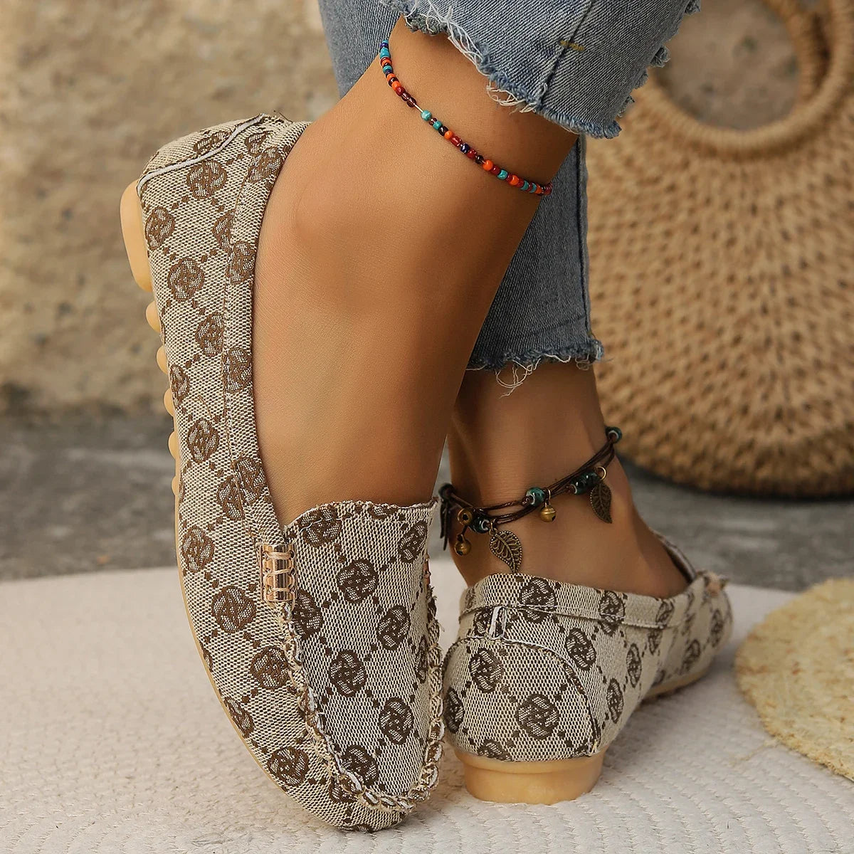 Mocasines De primavera y otoño, zapatillas resistentes al desgaste, Zapatos informales para Mujer, mocasines planos suaves antideslizantes a la moda, Zapatos De Mujer