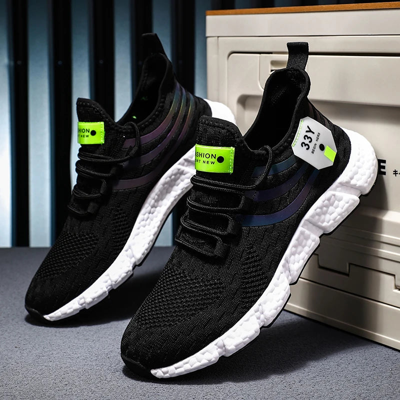 2025 zapatos para hombre, zapatillas transpirables para correr para hombre, zapatos de malla cómodos y ligeros para exteriores, zapatillas para caminar Unisex para mujer