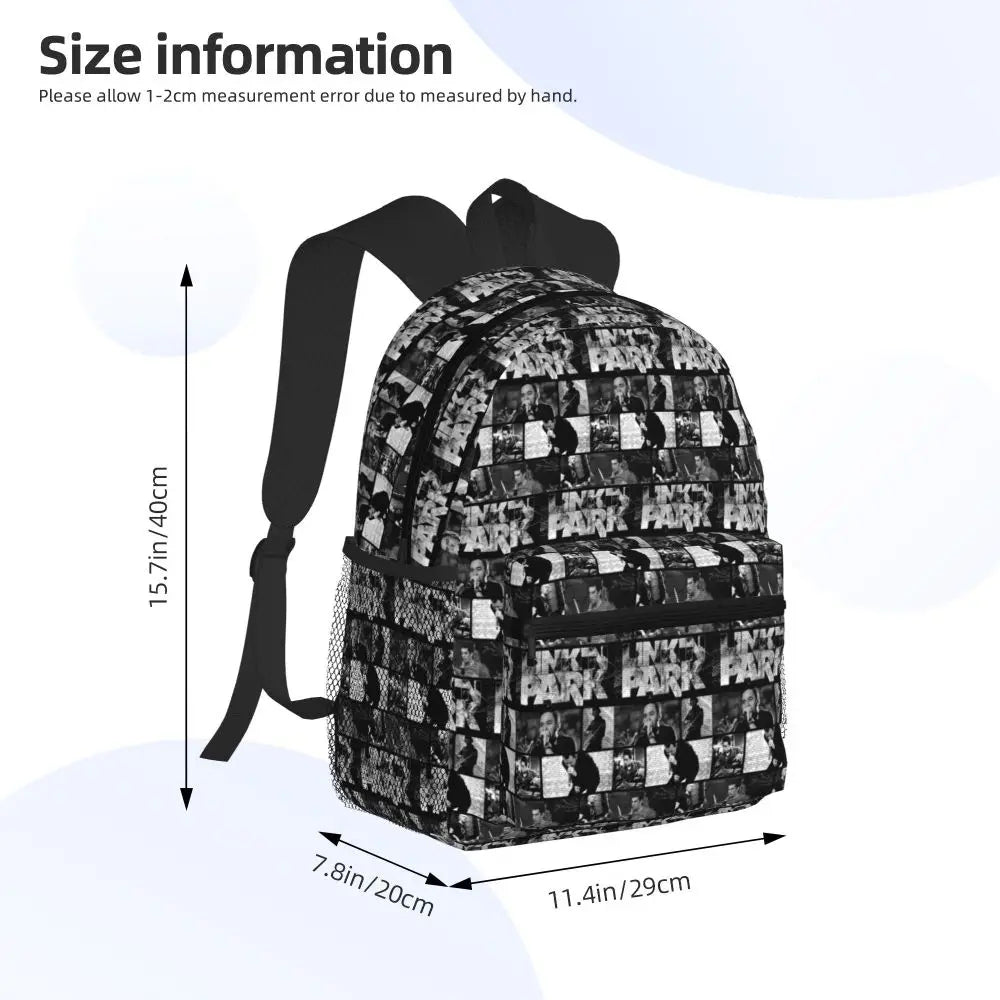 L-Linkin-S P-Park-S Band Mochila para estudiantes Mochila escolar Mochila de viaje para senderismo para niños y niñas Mochila de moda Bolsos de hombro