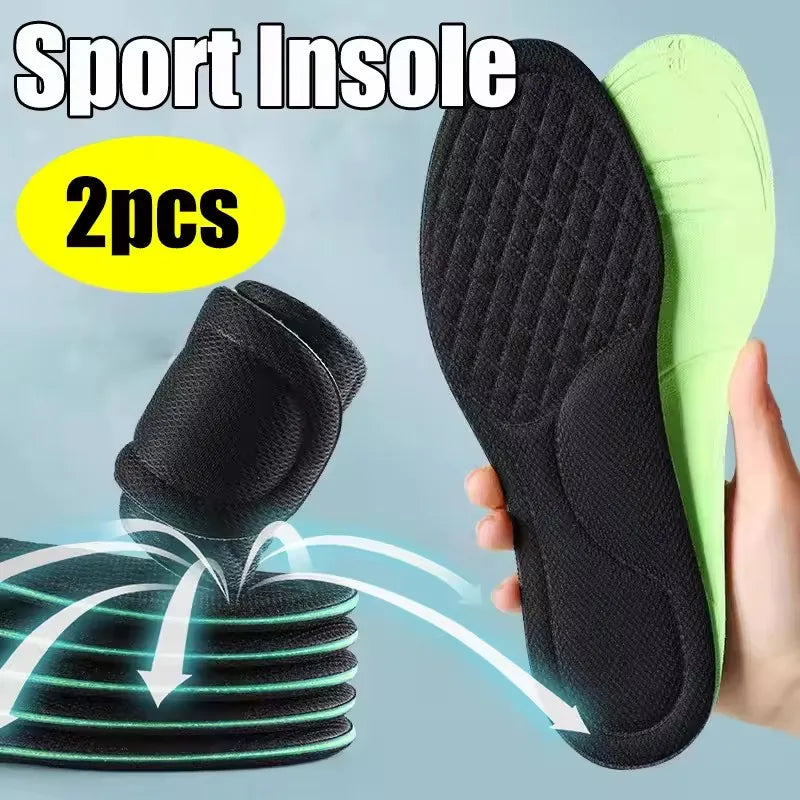 Plantillas ortopédicas de espuma viscoelástica suave, plantillas desodorantes negras para zapatos deportivos, absorbe el sudor, accesorios antibacterianos para zapatos, 2/10 Uds.