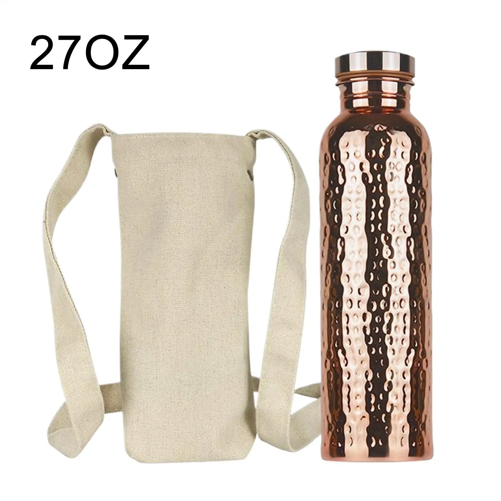 Botella de cobre a prueba de fugas, botella de agua de cobre con aislamiento, taza portátil a prueba de fugas de 27Oz para gimnasio, Camping, viajes, trabajo de hidratación