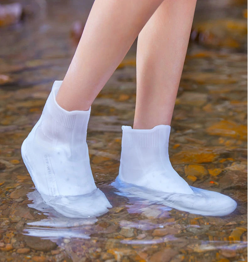 Cubrezapatos de Silicona Impermeables, Cubrebotas de Lluvia Antideslizantes, Cubrecalzado Unisex de Goma Resistente al Agua para Días Lluviosos