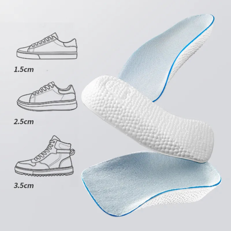 Plantillas de espuma viscoelástica para aumento de altura para hombres y mujeres, plantillas ortopédicas para zapatos, pies planos, soporte para ARCO, almohadillas para zapatos, elevador de talón