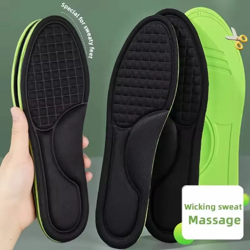 Plantillas ortopédicas de espuma viscoelástica suave, plantillas desodorantes negras para zapatos deportivos, absorbe el sudor, accesorios antibacterianos para zapatos, 2/10 Uds.