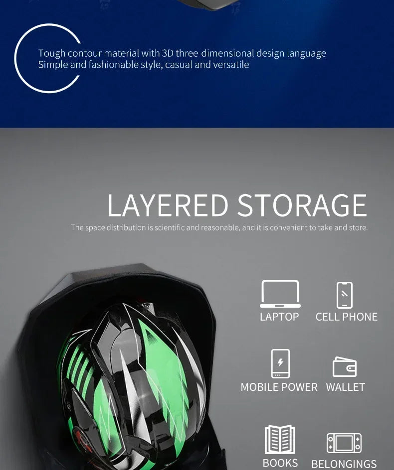 Mochila Para motocicleta Para hombre y mujer, aplicación de ojos Led, Control por Bluetooth, Editor DIY, portátil de 14 pulgadas, Mochilas Para Motocicletas, mochila F1