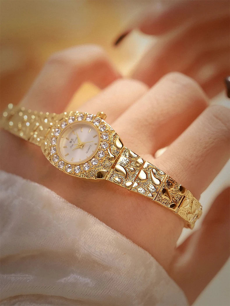 Relojes Bee Sister para mujer, novia, relojes de cuarzo para mujer, nicho de lujo, resistente al agua, reloj de pulsera elegante para mujer