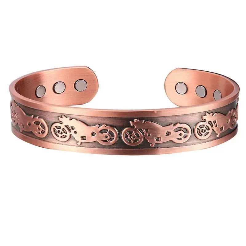 Pulsera magnética de cobre puro para hombres, imanes ajustables para artritis, brazalete para mujeres, terapia, brazaletes de energía para la salud, triangulación de envíos/al por mayor