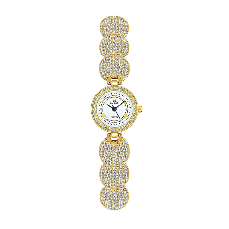 Relojes de diamantes de lujo para mujer, reloj de pulsera femenino, reloj de pulsera elegante, reloj de lujo para mujer