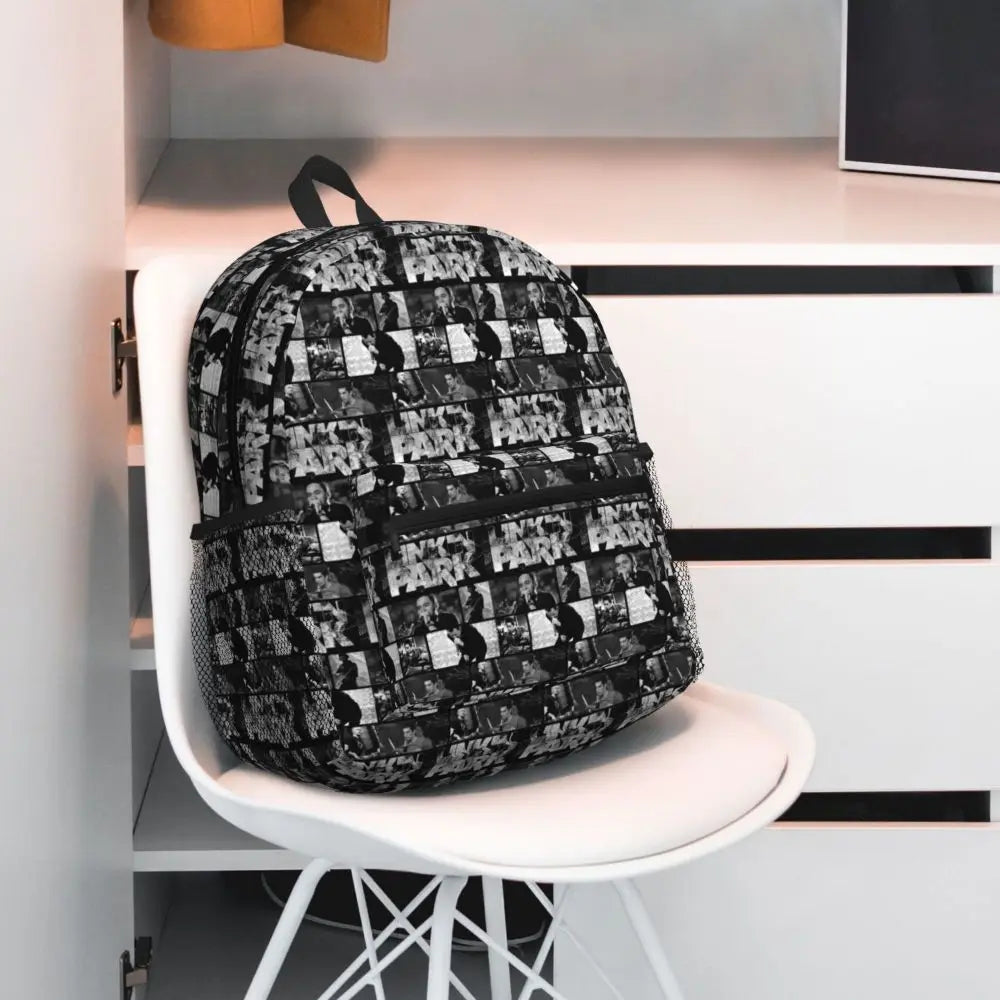 L-Linkin-S P-Park-S Band Mochila para estudiantes Mochila escolar Mochila de viaje para senderismo para niños y niñas Mochila de moda Bolsos de hombro